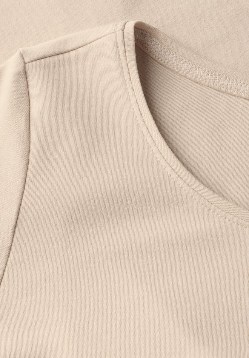 Basic T-Shirt mit Rundhals in Unifarbe