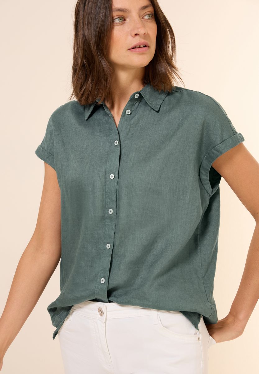 Leinen-Hemdbluse