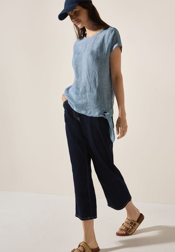 Leinen Chambray-Bluse