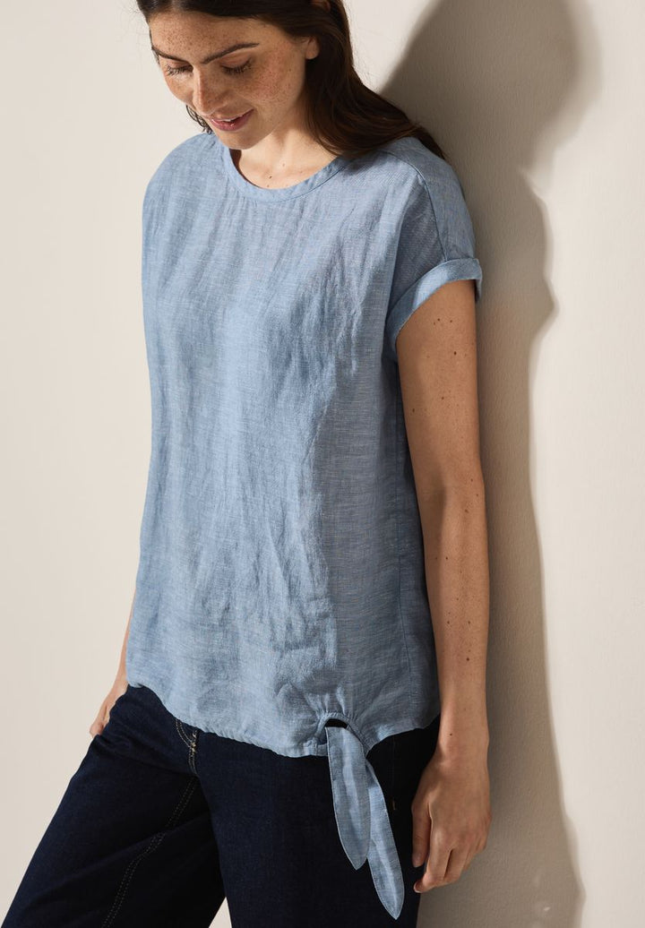 Leinen Chambray-Bluse