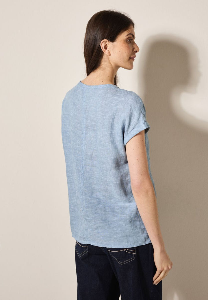 Leinen Chambray-Bluse