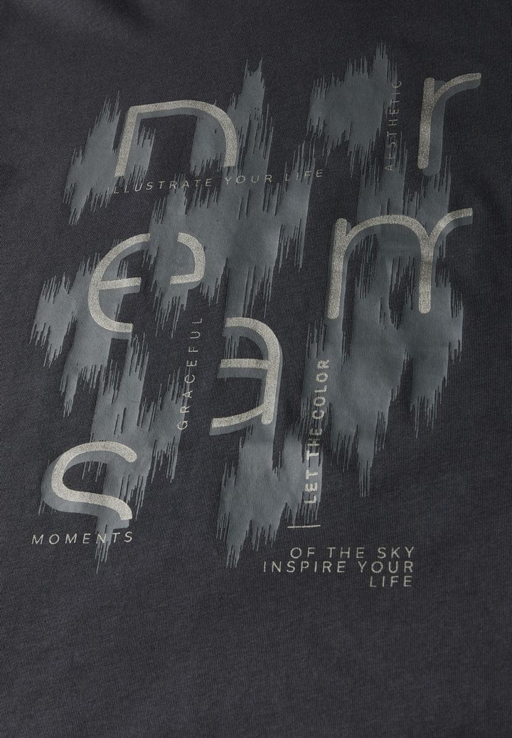 T-Shirt mit Folienprint