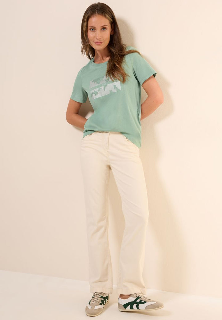 T-Shirt mit Folienprint