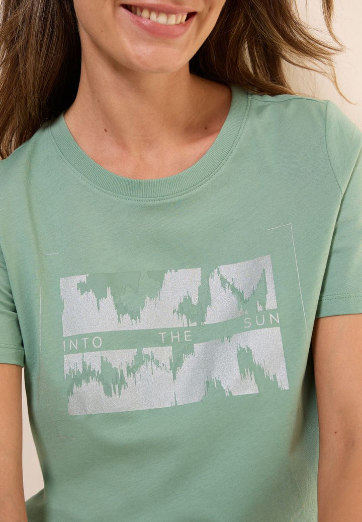 T-Shirt mit Folienprint