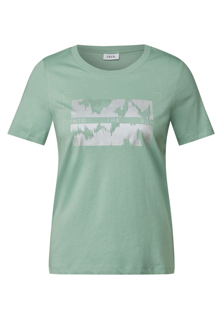T-Shirt mit Folienprint