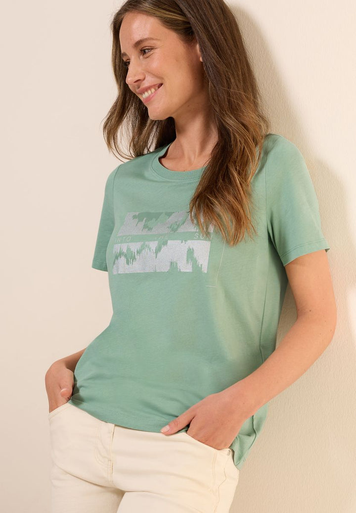 T-Shirt mit Folienprint