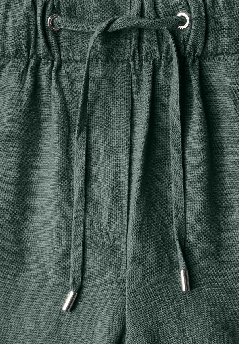 Wide Leg Hose aus Leinenmix
