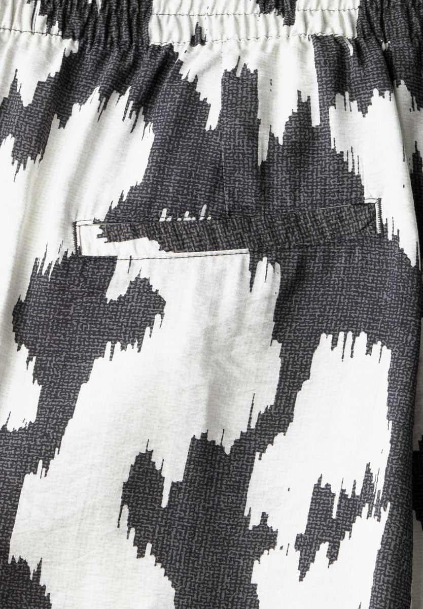 Gemusterte Wide Leg Hose