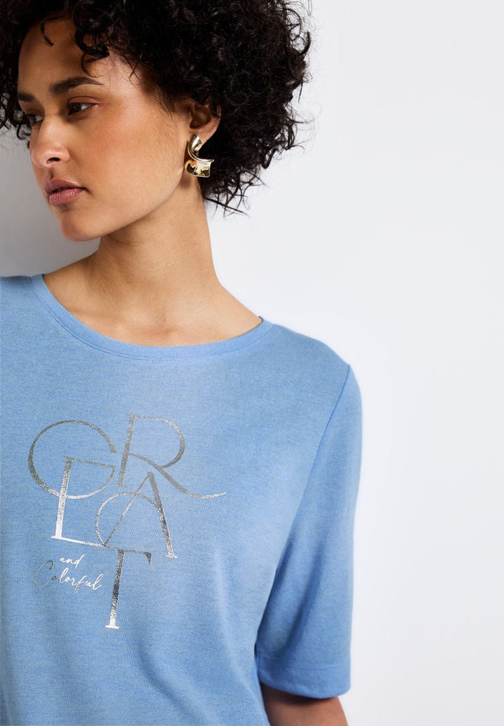 T-Shirt mit Folien-Wording