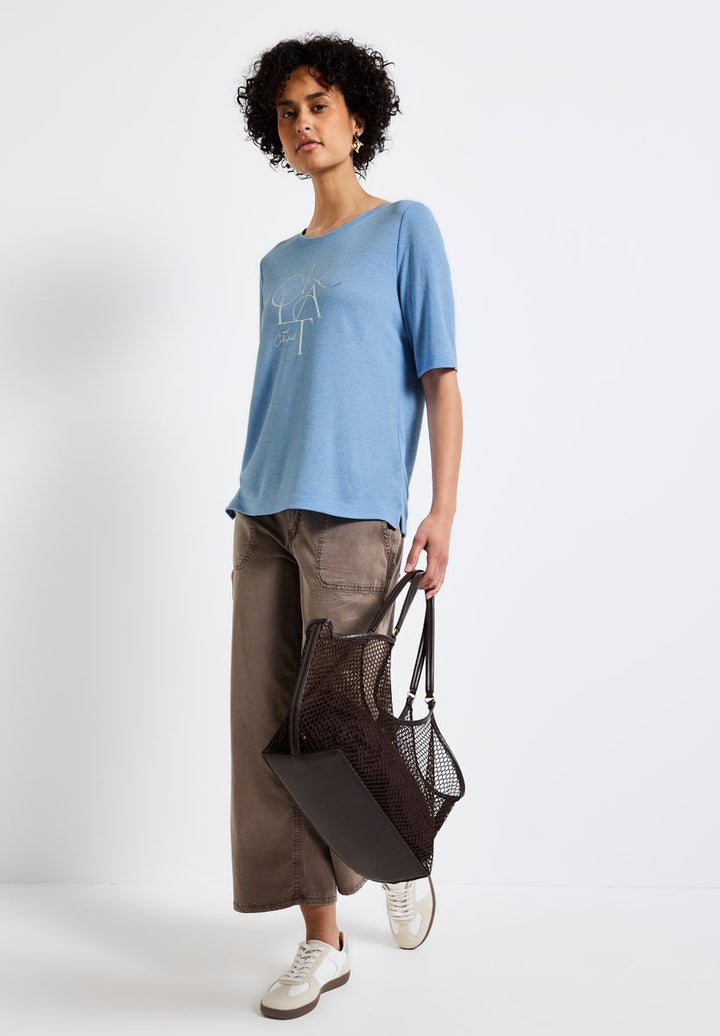 T-Shirt mit Folien-Wording