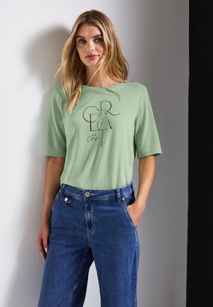 T-Shirt mit Folien-Wording