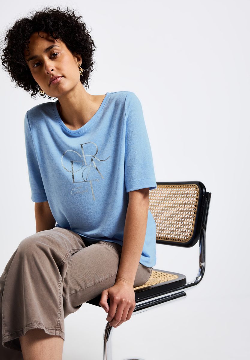 T-Shirt mit Folien-Wording