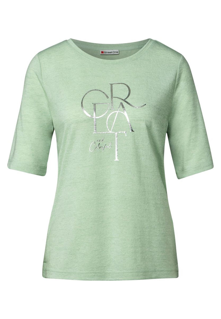 T-Shirt mit Folien-Wording