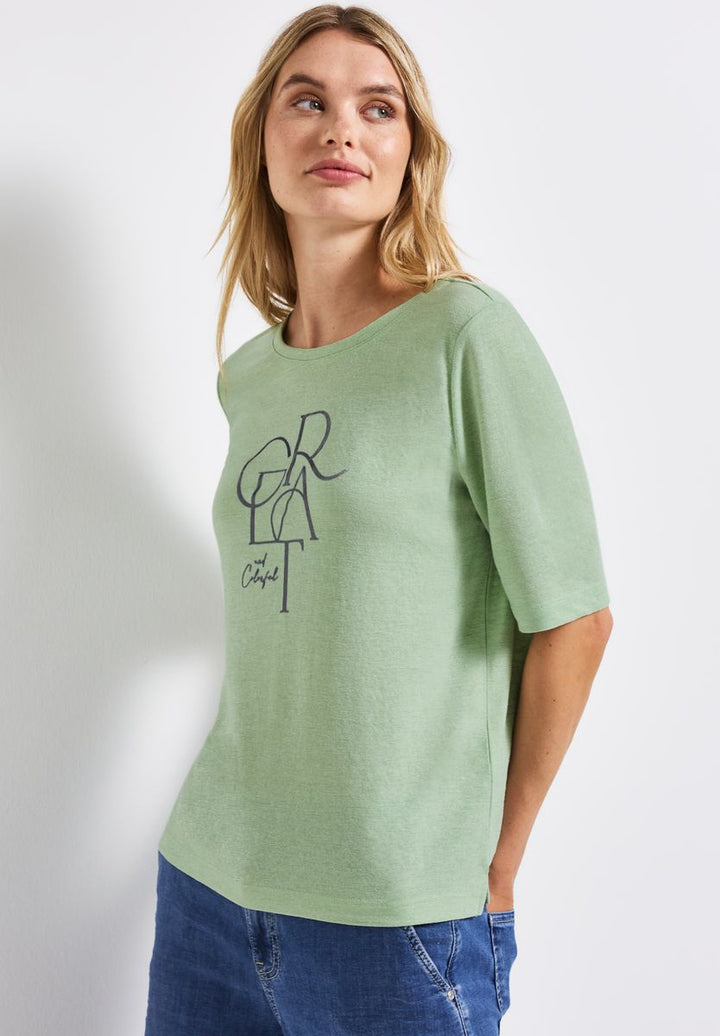T-Shirt mit Folien-Wording