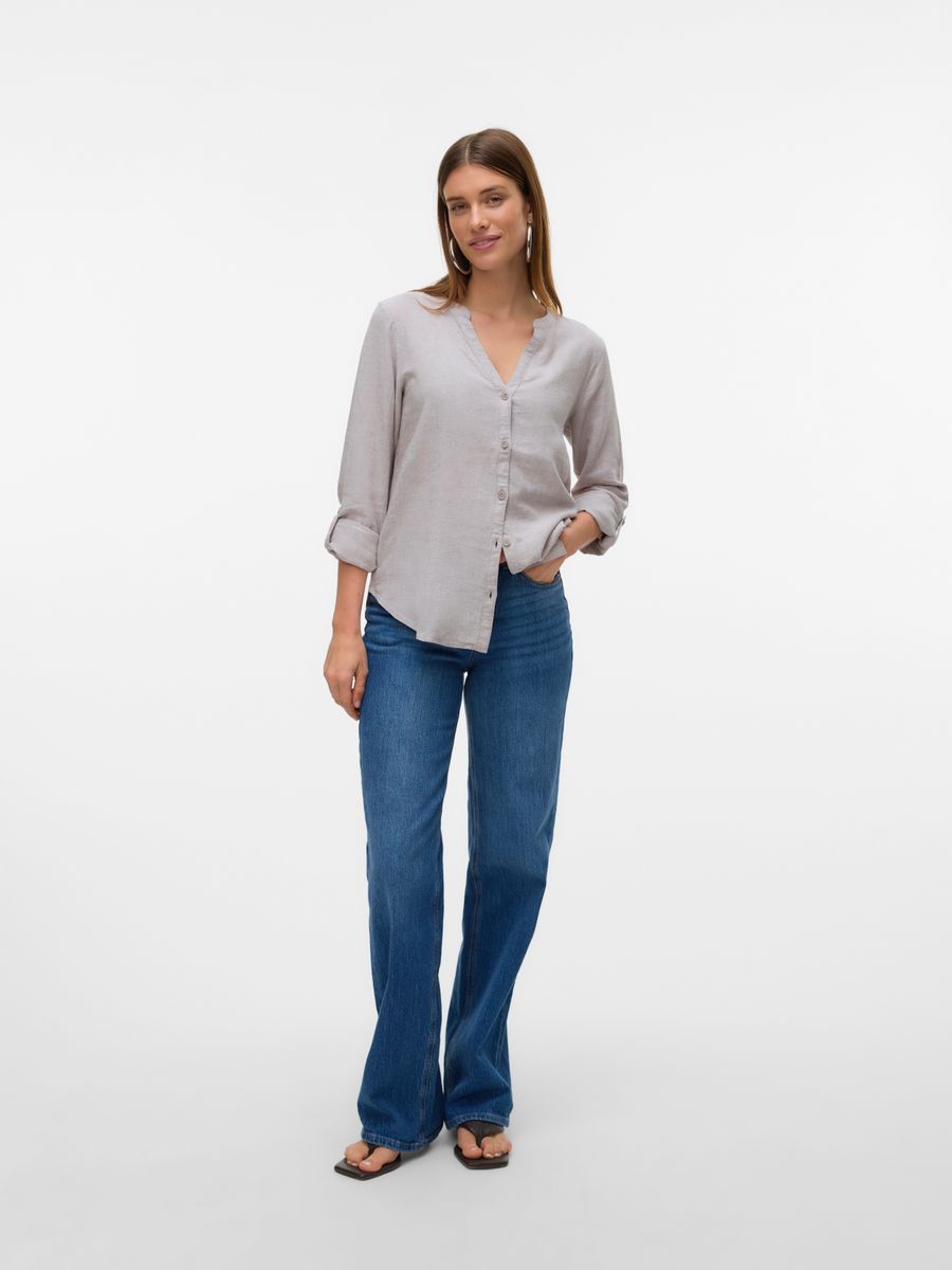 VMLINN LS V-NECK SHIRT WVN NOOS