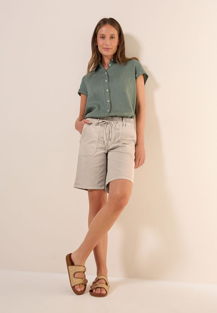 Twill Shorts im Washed-Look