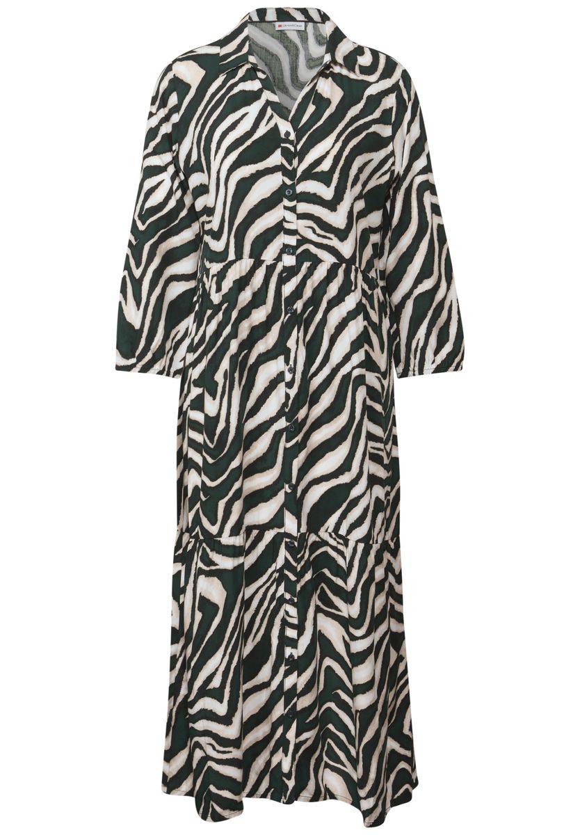 Gemustertes Volant-Kleid