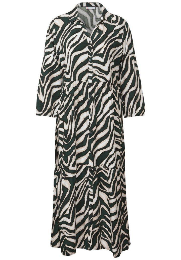 Gemustertes Volant-Kleid