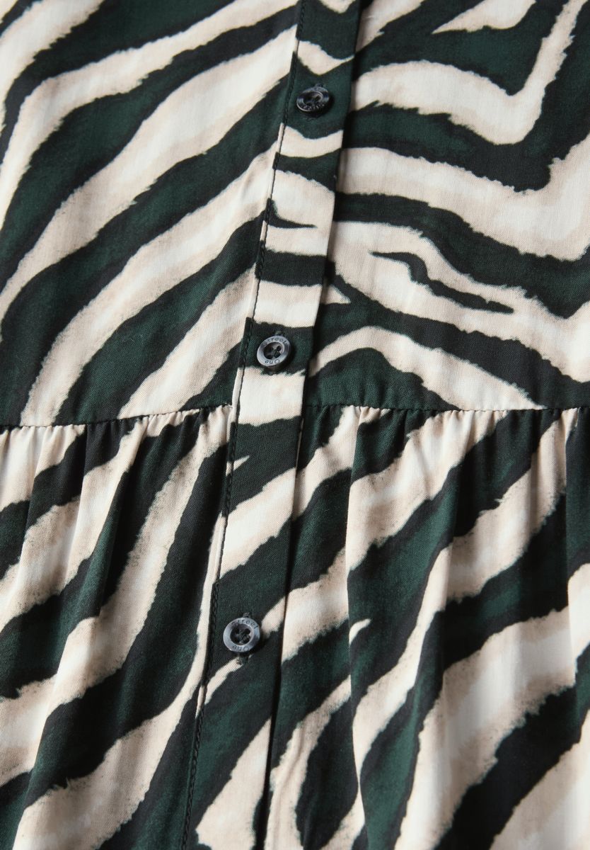 Gemustertes Volant-Kleid