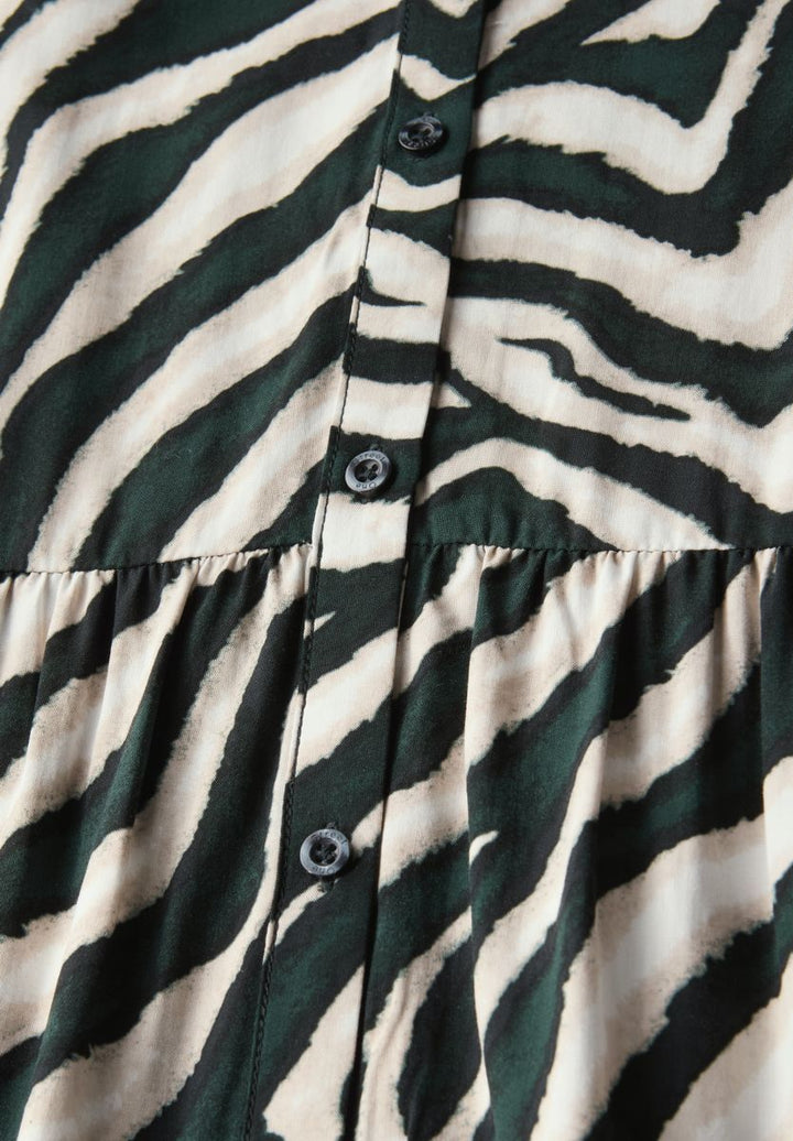 Gemustertes Volant-Kleid