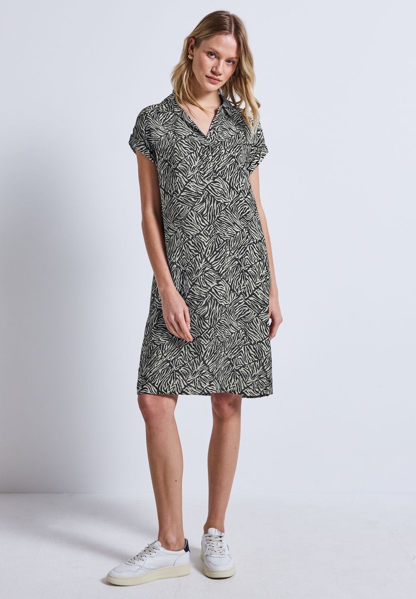 Gemustertes T-Shirt Kleid