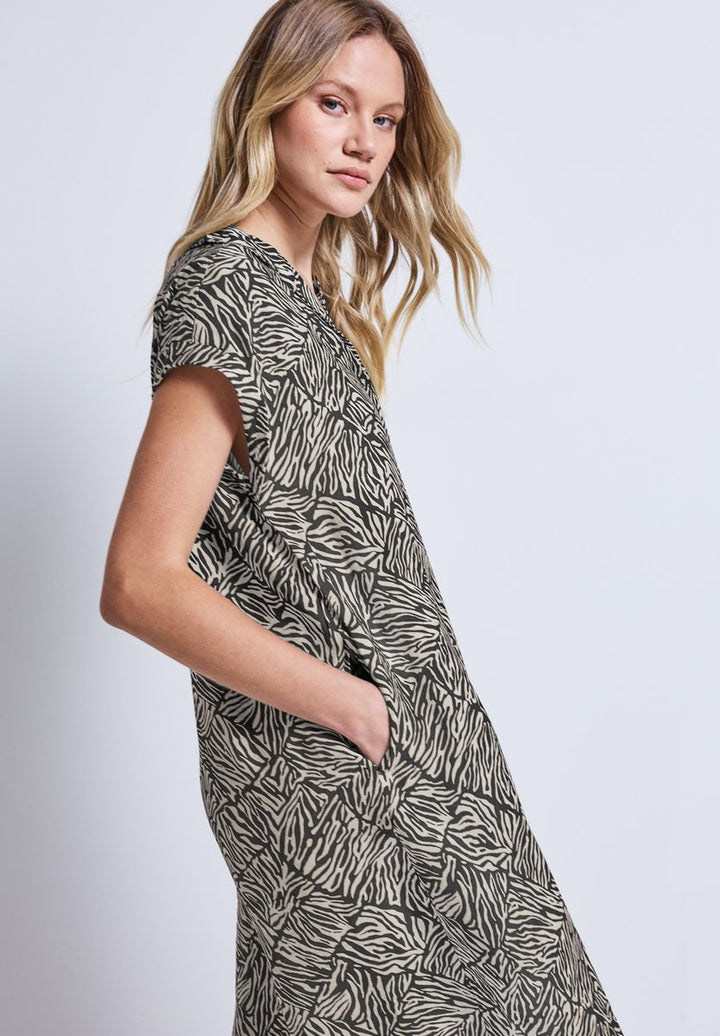 Gemustertes T-Shirt Kleid