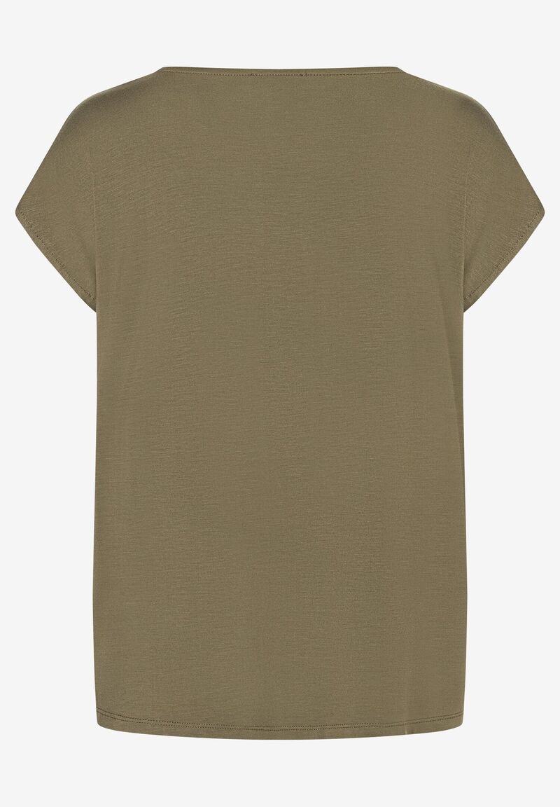 Shirt mit Satinfront  tundra olive  Sommer-Kollektion