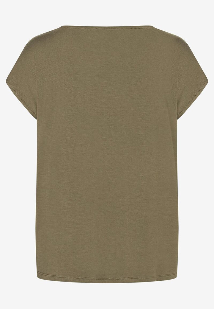 Shirt mit Satinfront  tundra olive  Sommer-Kollektion
