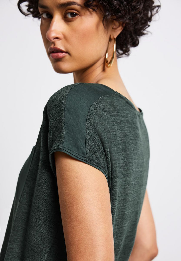 Leinen-Look T-Shirt