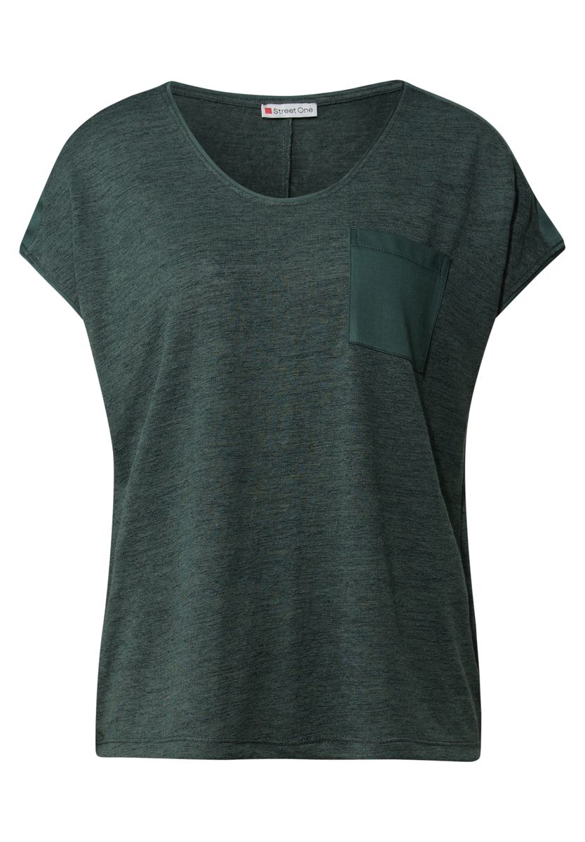 Leinen-Look T-Shirt