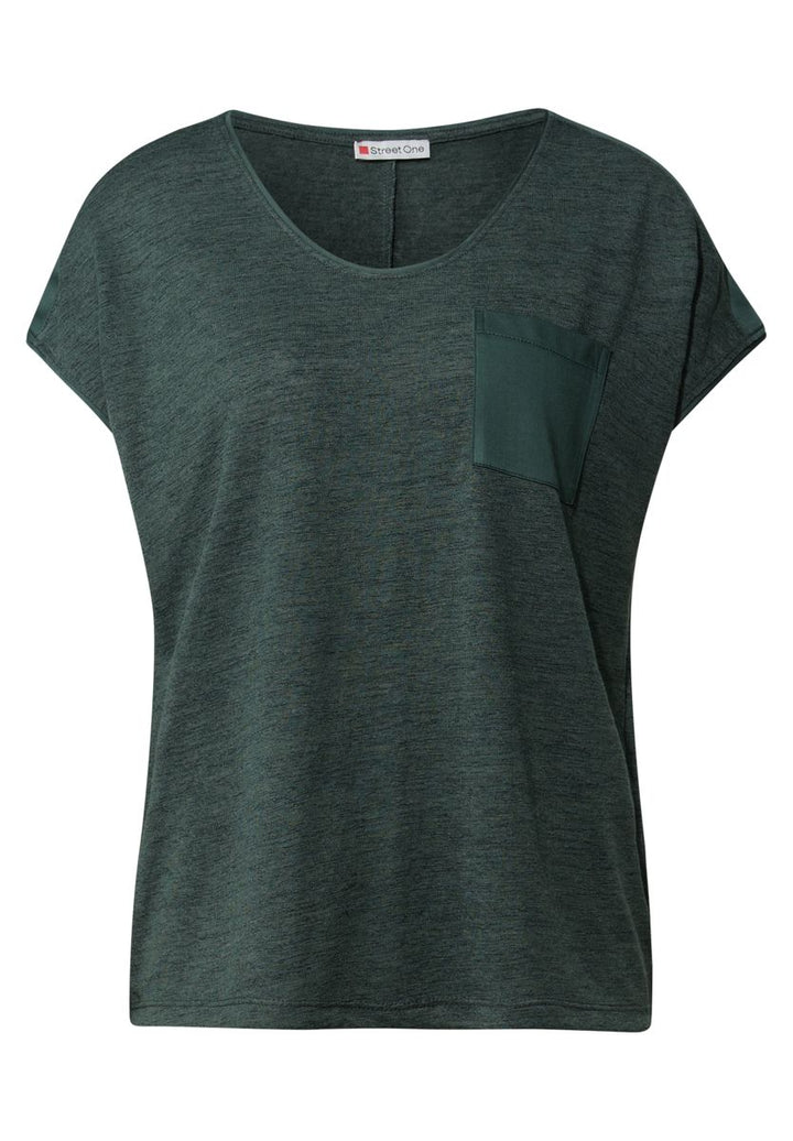Leinen-Look T-Shirt