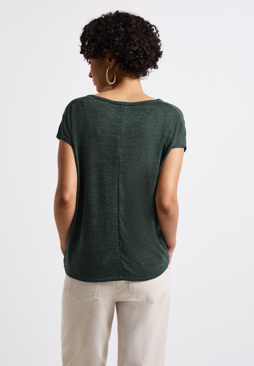 Leinen-Look T-Shirt