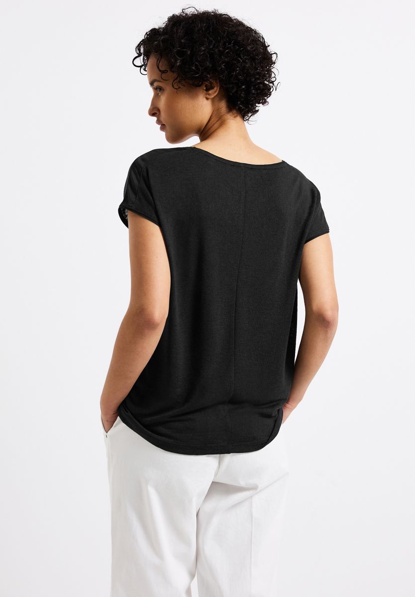 Leinen-Look T-Shirt