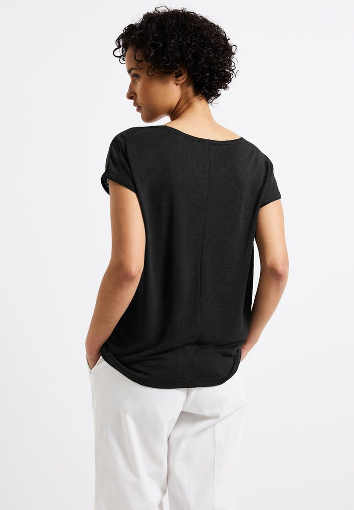 Leinen-Look T-Shirt