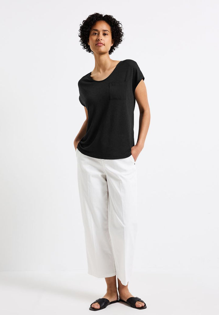 Leinen-Look T-Shirt