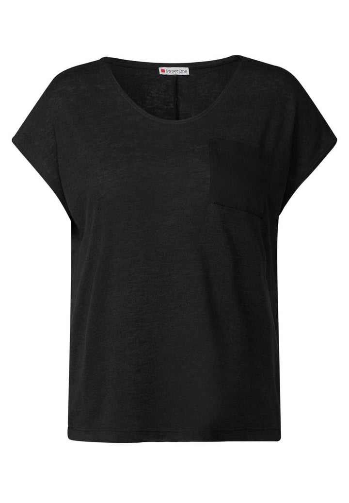 Leinen-Look T-Shirt