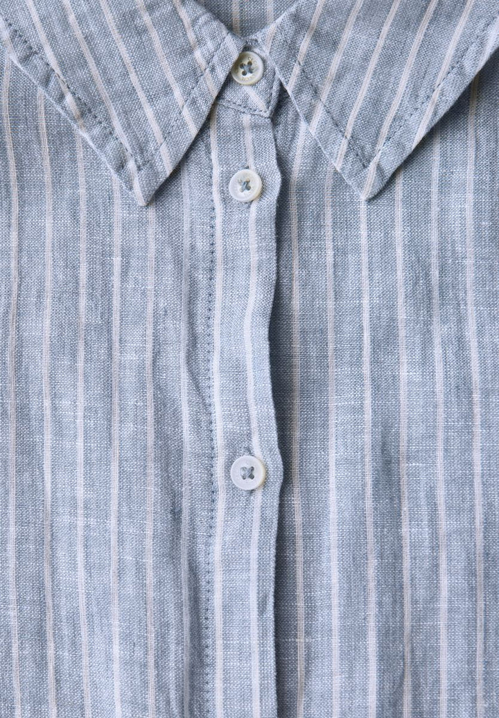 Gestreifte Leinen-Hemdbluse