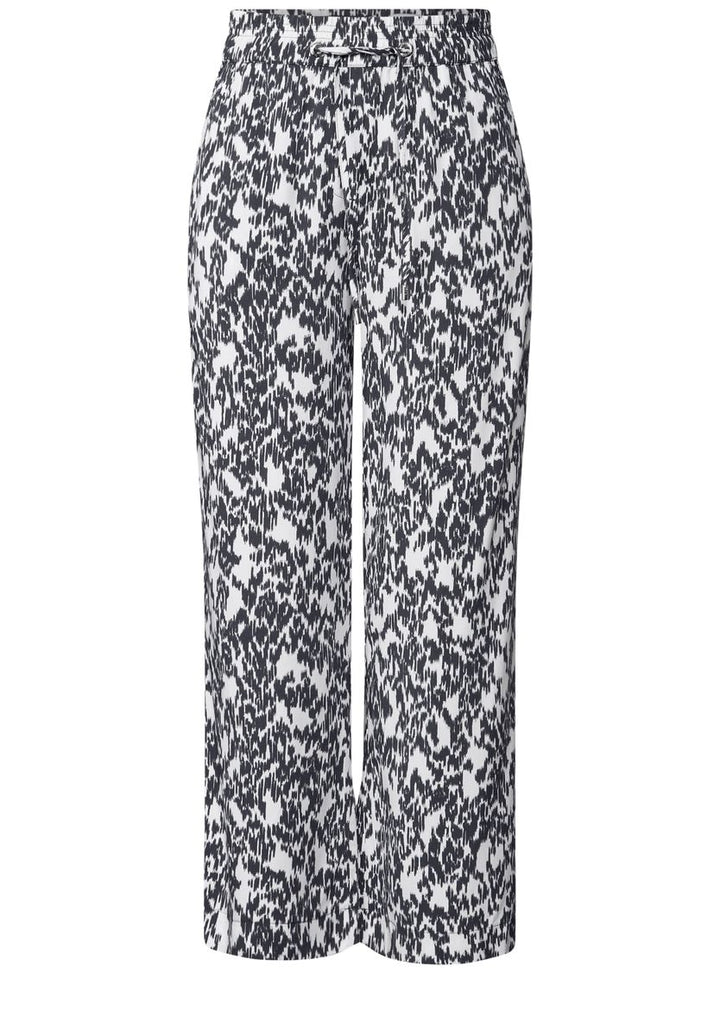 Gemusterte Wide Leg Hose
