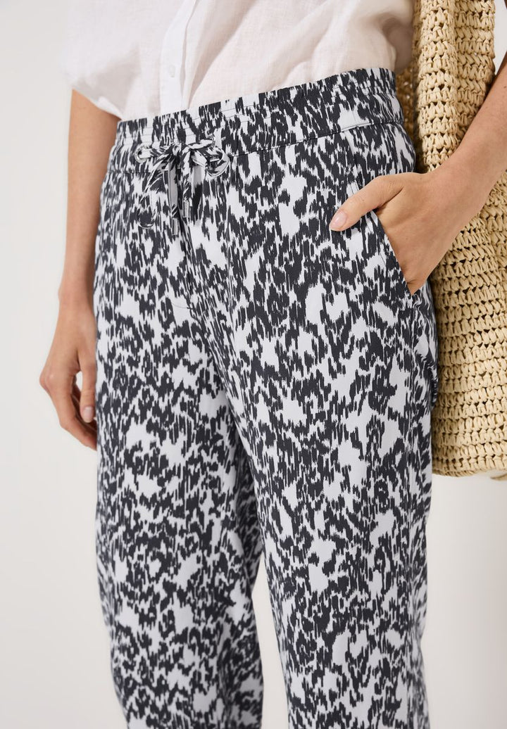 Gemusterte Wide Leg Hose