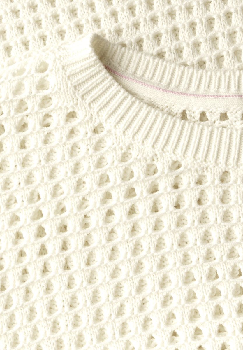 Pullover im Häkel-Optik