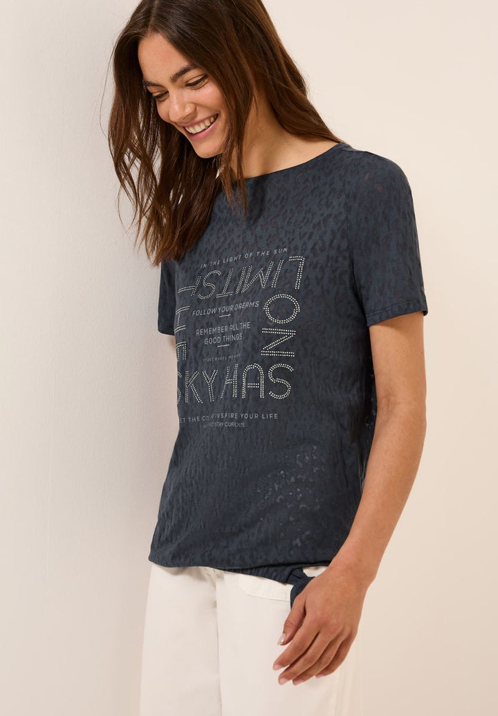 T-Shirt mit Schmucksteinen