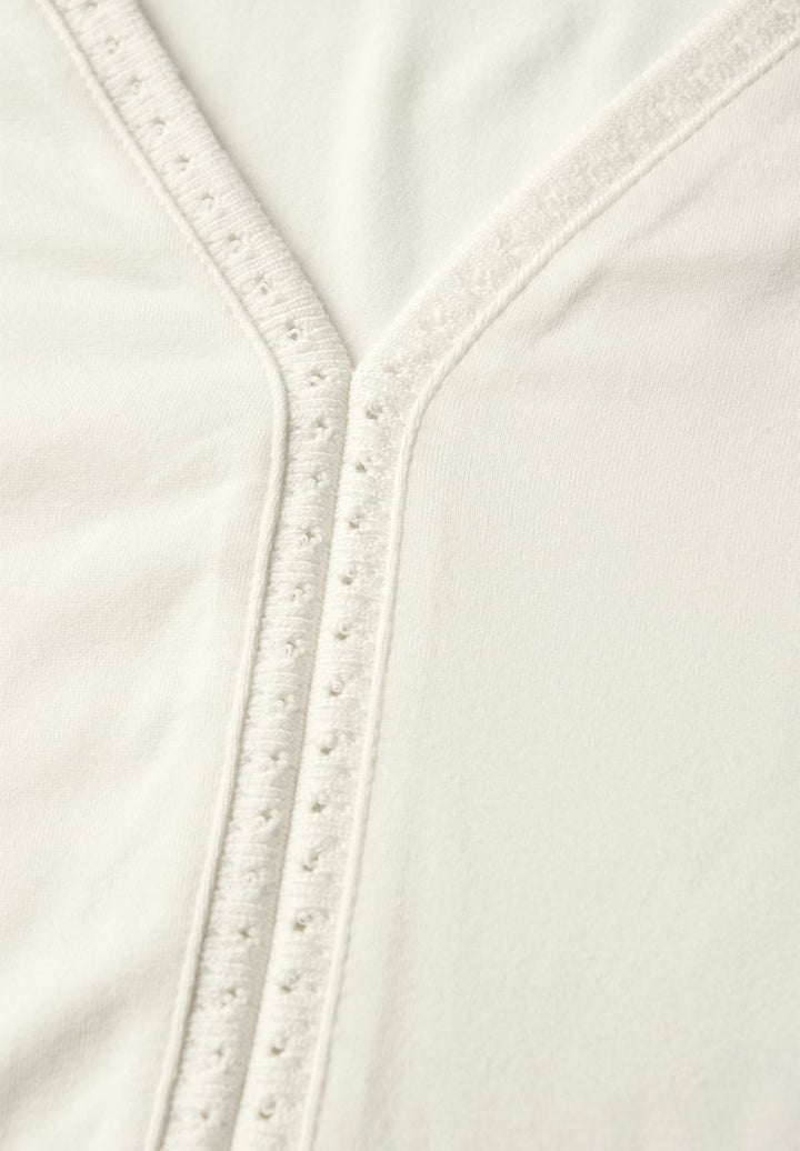 Jersey-Top mit Häkeldetails