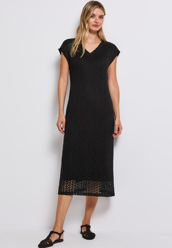 Spitzenkleid mit V-Neck