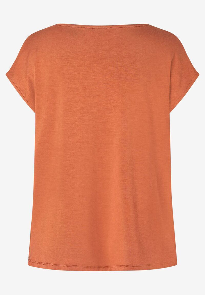 Shirt mit Satinfront  clay brown  Sommer-Kollektion