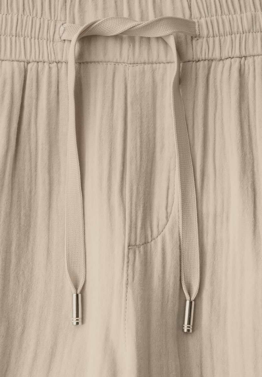 Wide Leg Musselin Hose