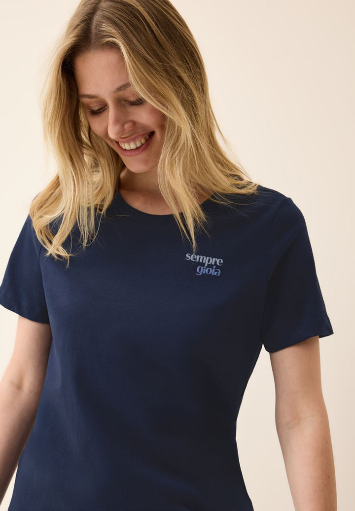 T-Shirt mit Wording-Detail