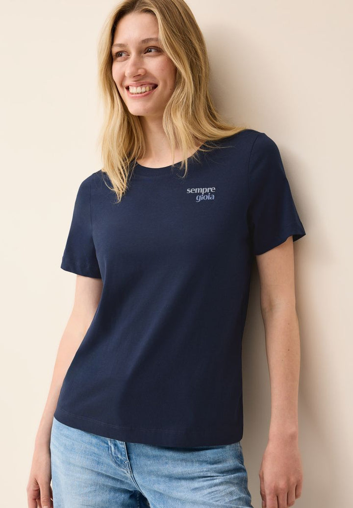 T-Shirt mit Wording-Detail