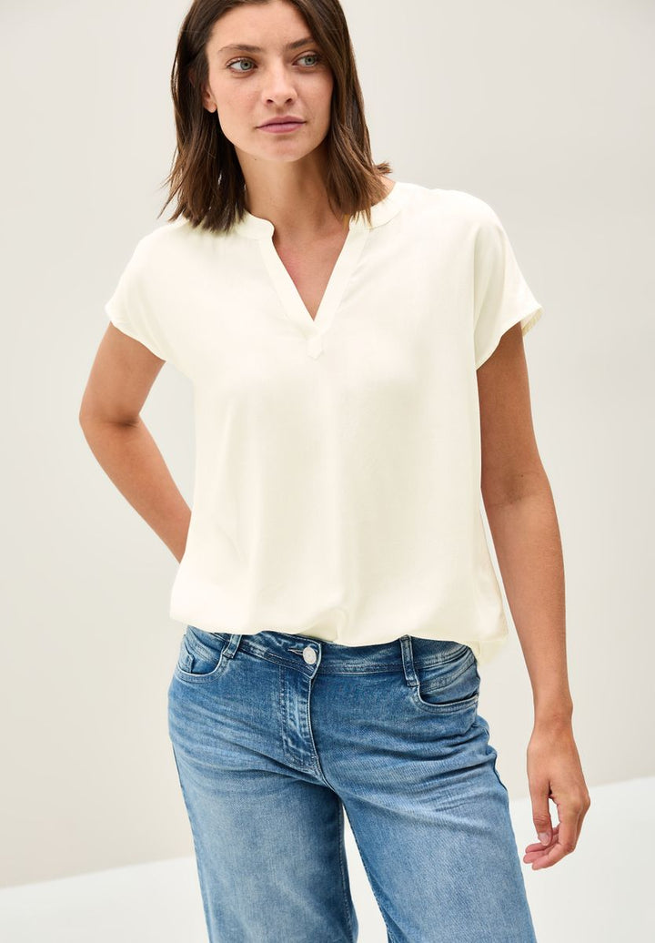 Blusenshirt in Unifarbe
