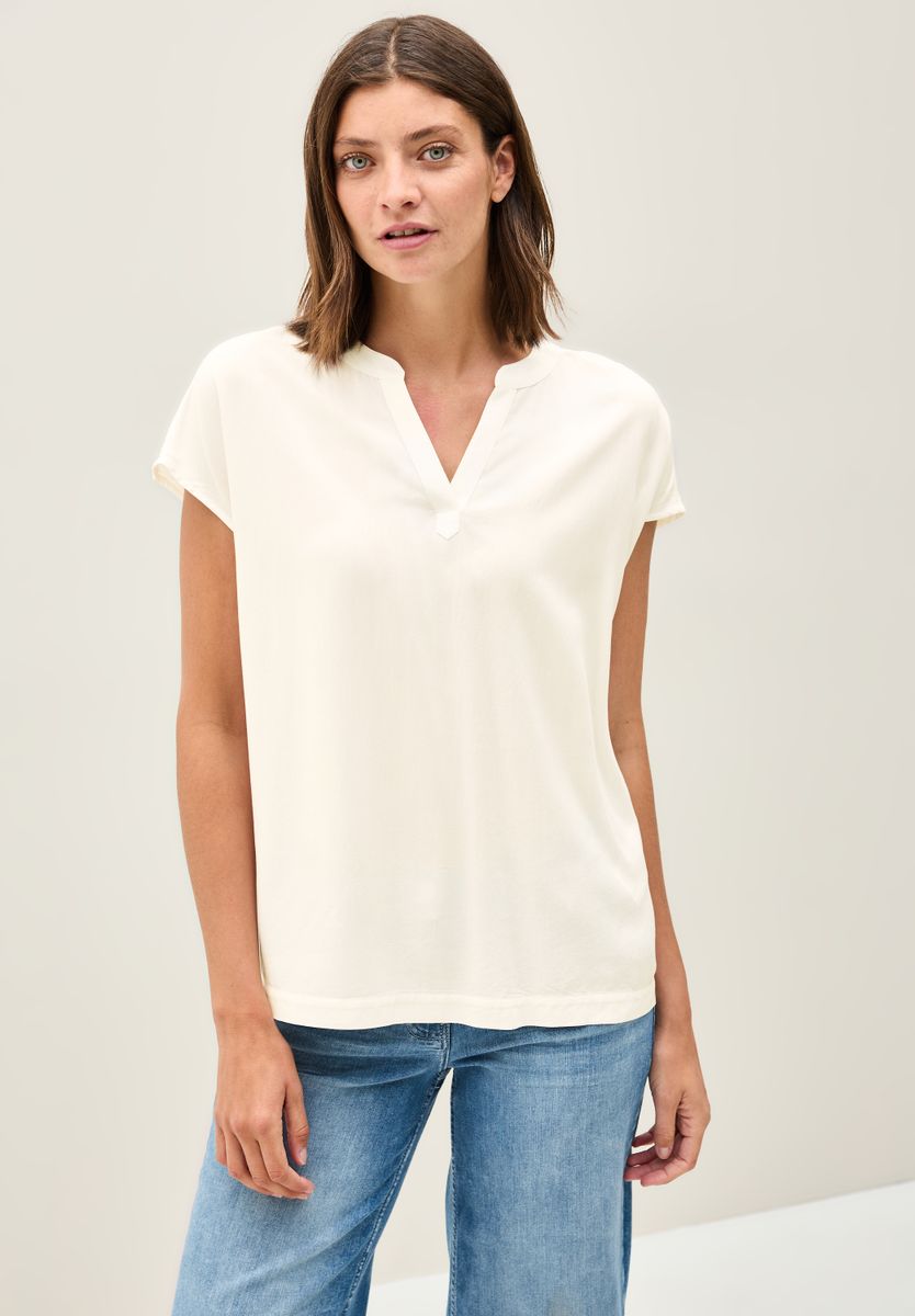 Blusenshirt in Unifarbe