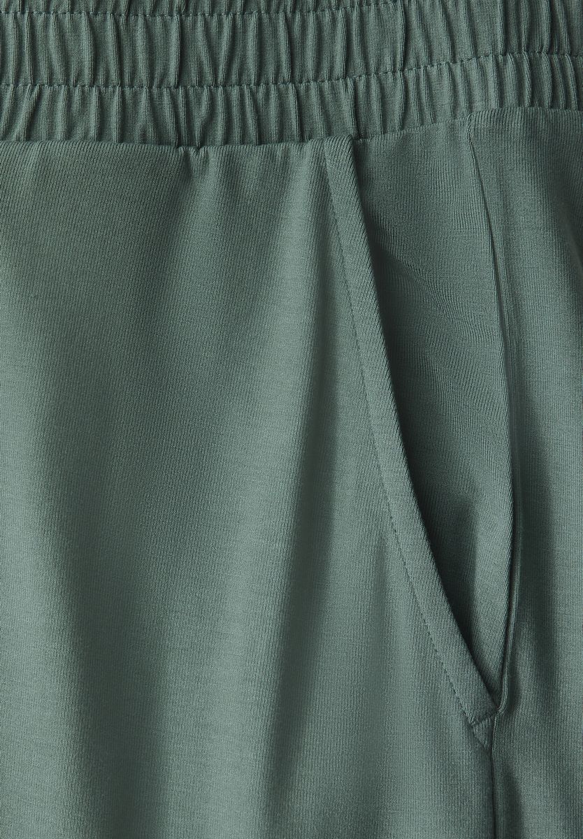 Wide Leg Jersey-Hose